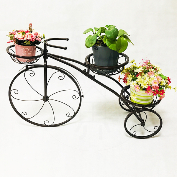 3 Tier Bicycle Plant Stand Wrought Iron Tricycle Planter Plant Stands