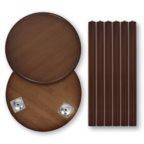 2Pcs Small Side Table Round Wood Plant Stand Flower Pots Plant Stands