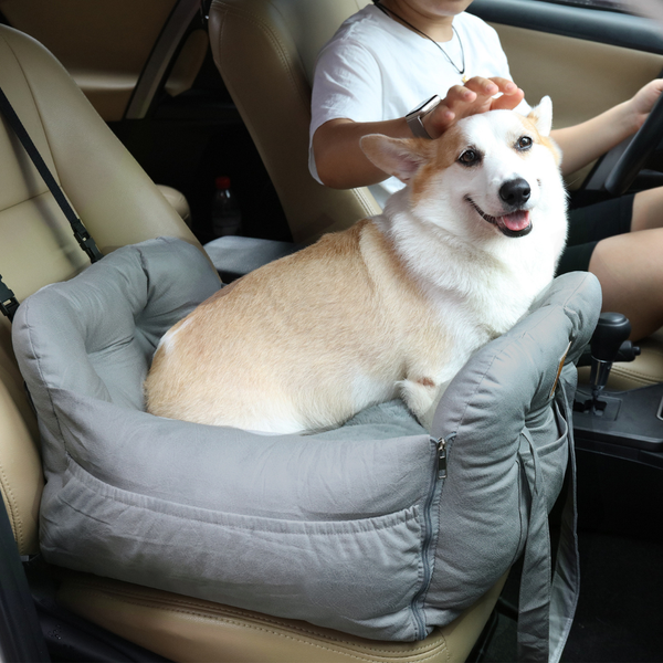 Dog Car Seat With Safety Belt Pet Booster Nest Cushion Pet Transport