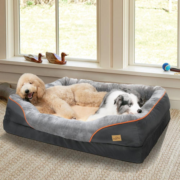 Jumbo Orthopedic Dog Bed Elevated Cushion Warm Waterproof Mattress Pet Beds