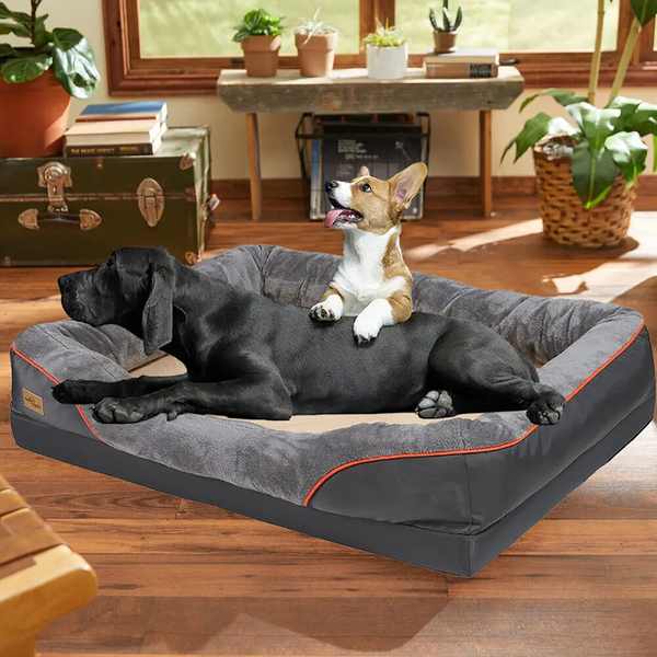 Jumbo Orthopedic Dog Bed Elevated Cushion Warm Waterproof Mattress Pet Beds