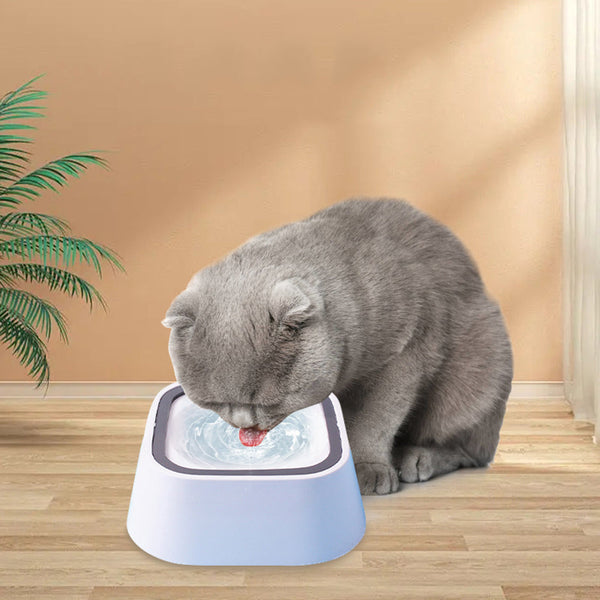 Floating Pet Water Bowl With Waterproof Mat Dog Bowls