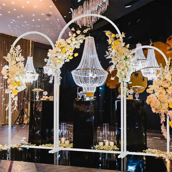 Set Of 3 Wedding Metal Backdrop Arch Balloon Frame Venue Decorations