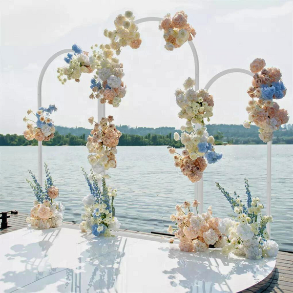 Set Of 3 Wedding Metal Backdrop Arch Balloon Frame Venue Decorations