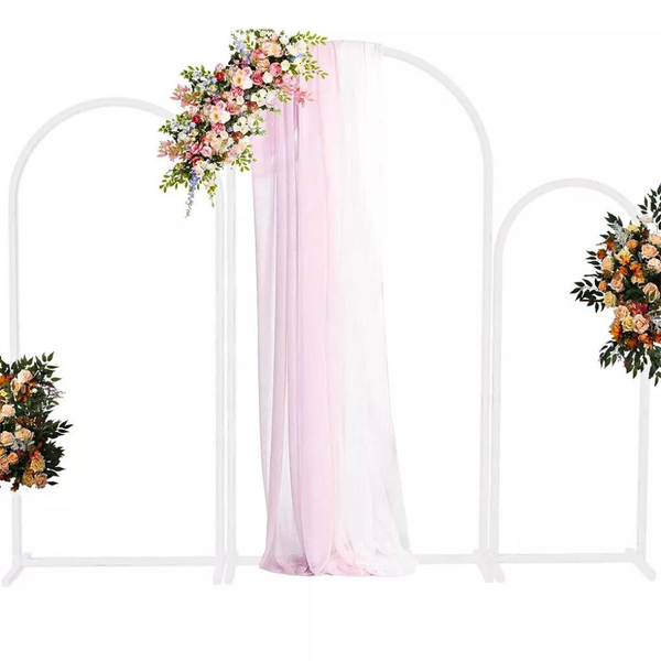 Set Of 3 Wedding Metal Backdrop Arch Balloon Frame Venue Decorations