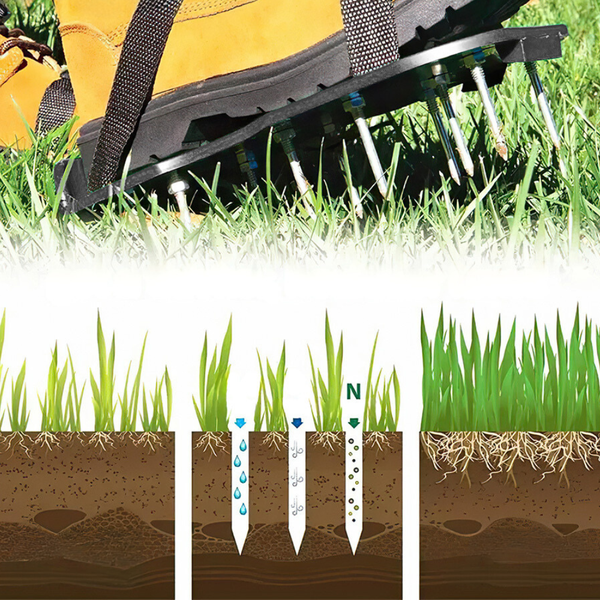 Garden Nail Shoes Yard Grass Cultivator Lawn Aerating Spikes Sandals With Straps Other Garden Hand Tools & Equipment