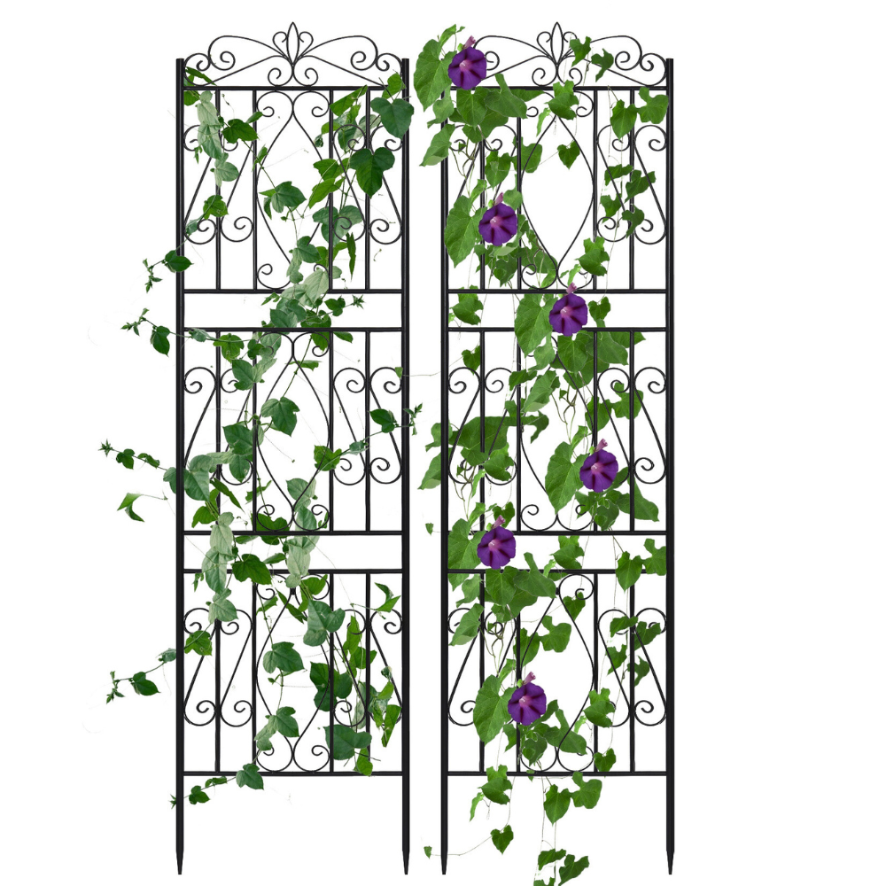 6 Panels Garden Border Trellis High Metal Climbing Plants Support Trellises
