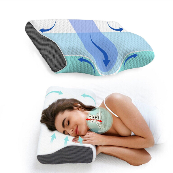 Cervical Memory Foam Pillow Neck Contour Rebound Pain Relief Support New Pillows