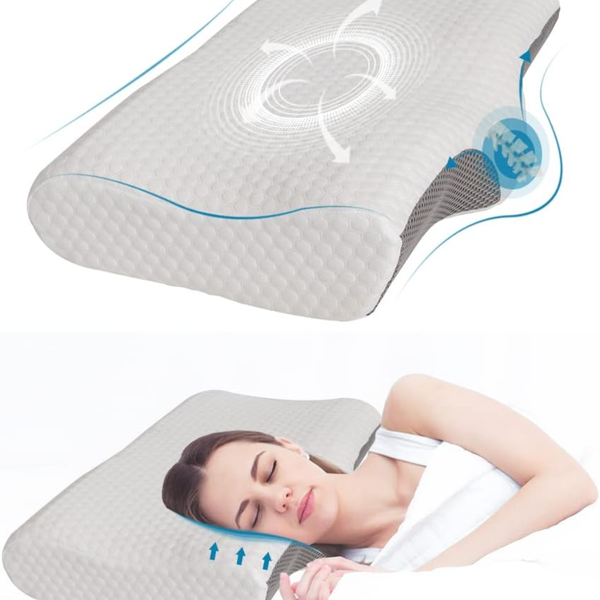 Cervical Memory Foam Pillow Neck Contour Rebound Pain Relief Support New Pillows