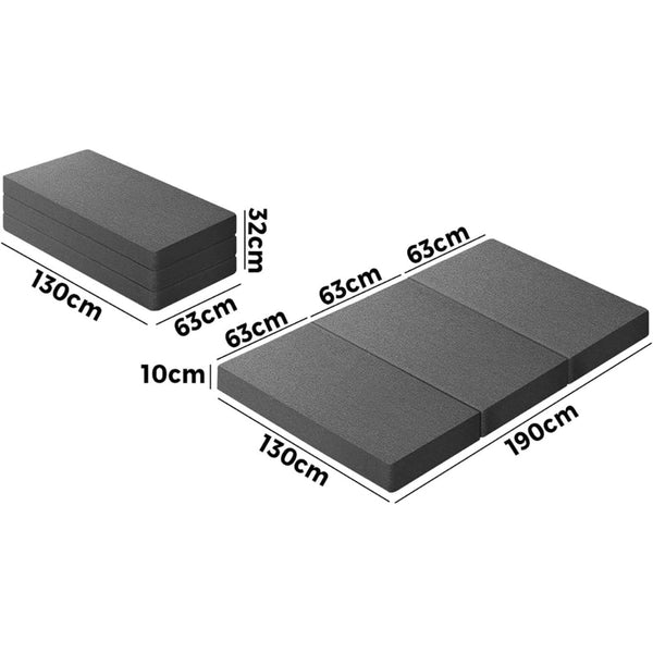 Folding Mattress Bamboo Fabric Foldable Foam Sofa Lounge Mattresses