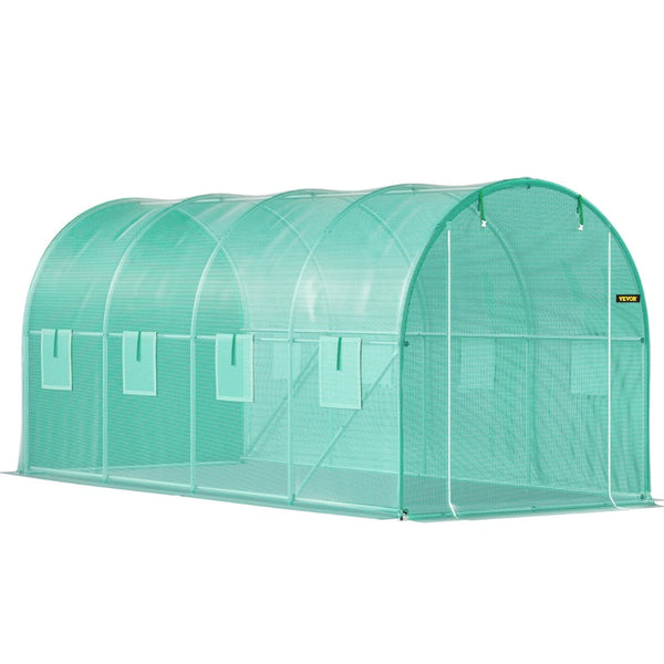 Walk In Tunnel Greenhouse Galvanized Frame & Waterproof Cover Greenhouses