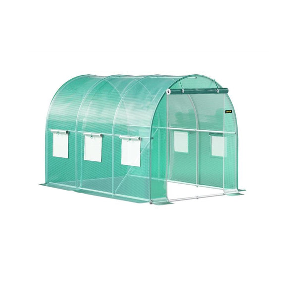 Walk In Tunnel Greenhouse Galvanized Frame & Waterproof Cover Greenhouses