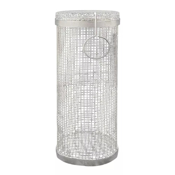 Wire Mesh Cylinder Grill Basket Portable Round Outdoor Camping Barbecue Rack Barbecues Grills & Smokers