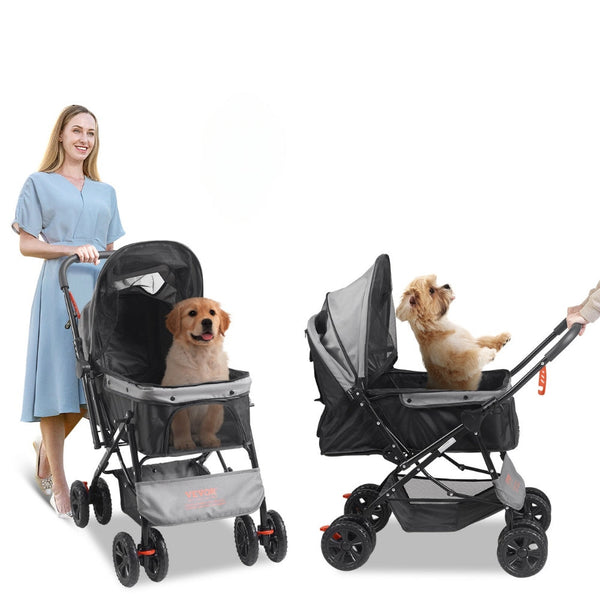 4 Wheel Pet Stroller For Dogs And Cats Perfect Travel Exercise Everyday Use Dog Strollers