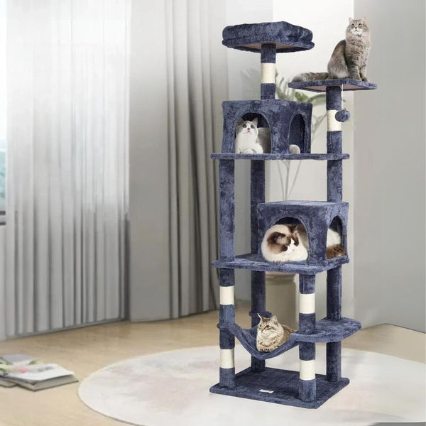 Cat Tower With 2 Condos Sisal Scratching Post Furniture & Scratchers