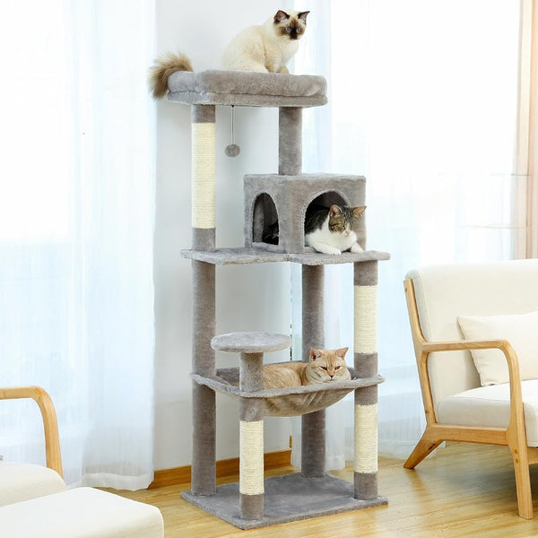 Cat Tree Tower House Condo Perch Entertainment Scratching For Kitten Multi Level Furniture & Scratchers