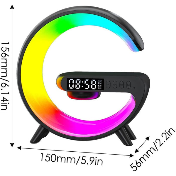 Smart G Lamp Night Light Bluetooth Speaker Wireless Charger Led Rgb Alarm Clock Chargers & Cradles