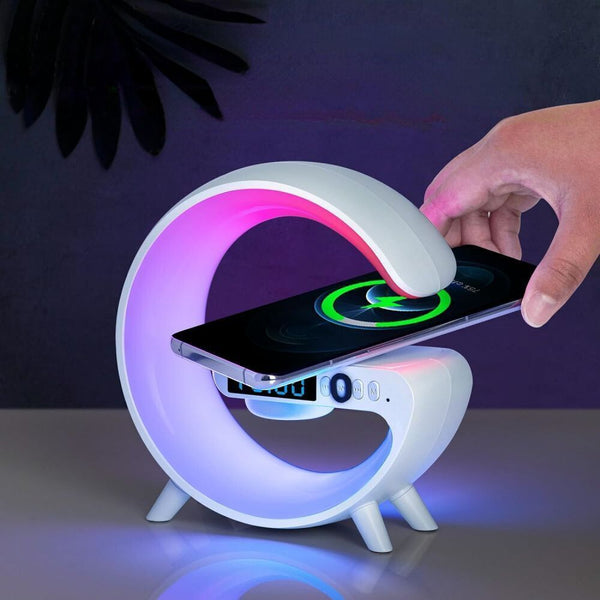 Smart G Lamp Night Light Bluetooth Speaker Wireless Charger Led Rgb Alarm Clock Chargers & Cradles