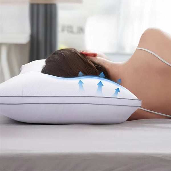 Premium High Resilience Pillows With Breathable Design And Washable Pillowcases Cushion Covers