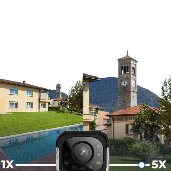 Smart 4K 8Mp Poe Security Camera 5X Zoom Security Cameras