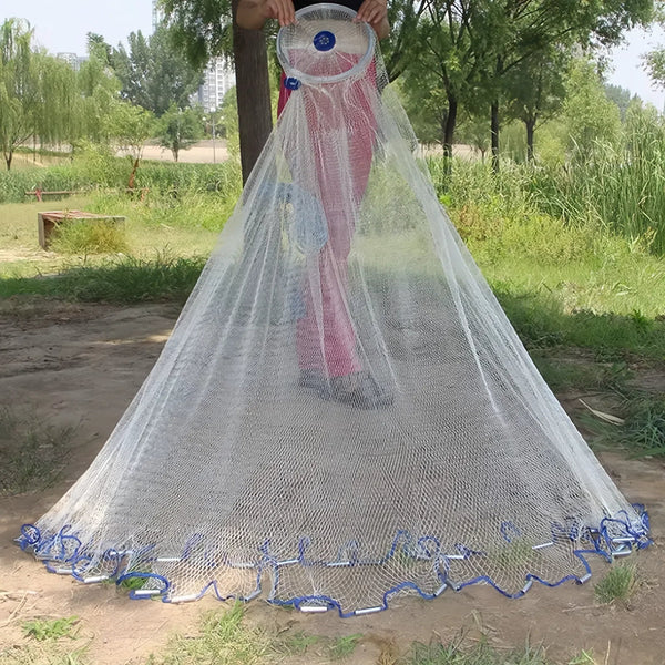Premium Throwing Fishing Net Durable Nylon And Steel Construction Nets