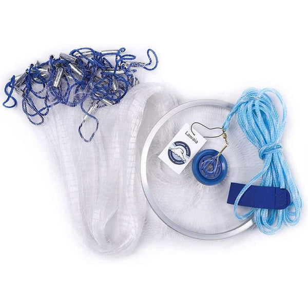 Premium Throwing Fishing Net Durable Nylon And Steel Construction Nets