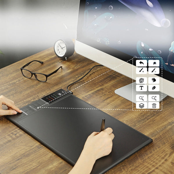 14 Inch Wireless Graphics Tablet Wh1409 8192 Pressure Levels Drawing Graphics Tablets/Boards & Pens