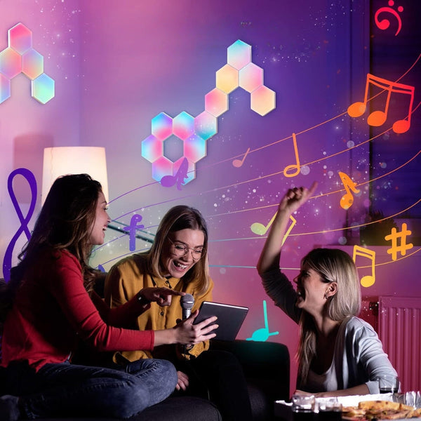 Rgb Smart Hexagonal Wall Lamp Color Changing Lamps