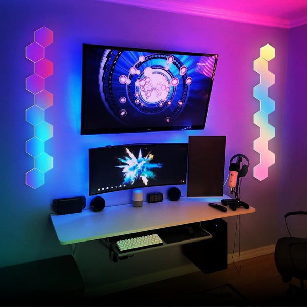 Rgb Smart Hexagonal Wall Lamp Color Changing Lamps