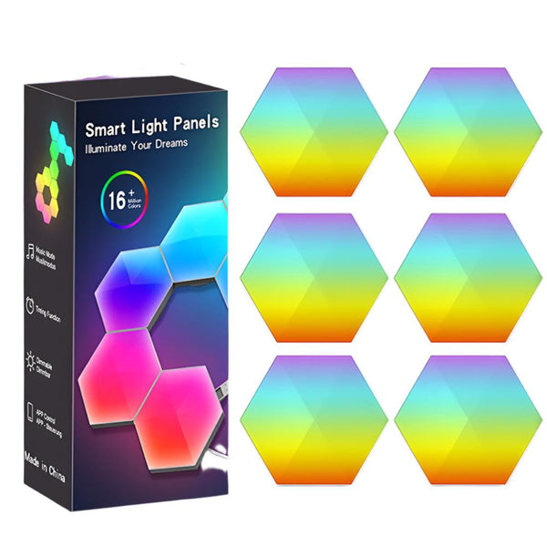 Rgb Smart Hexagonal Wall Lamp Color Changing Lamps