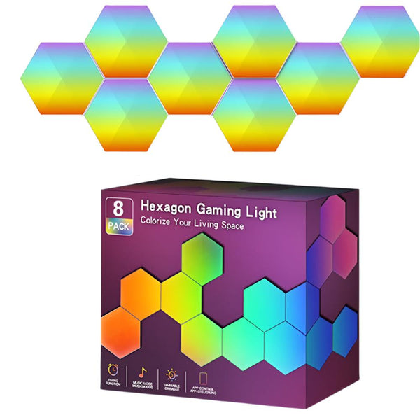 Rgb Smart Hexagonal Wall Lamp Color Changing Lamps