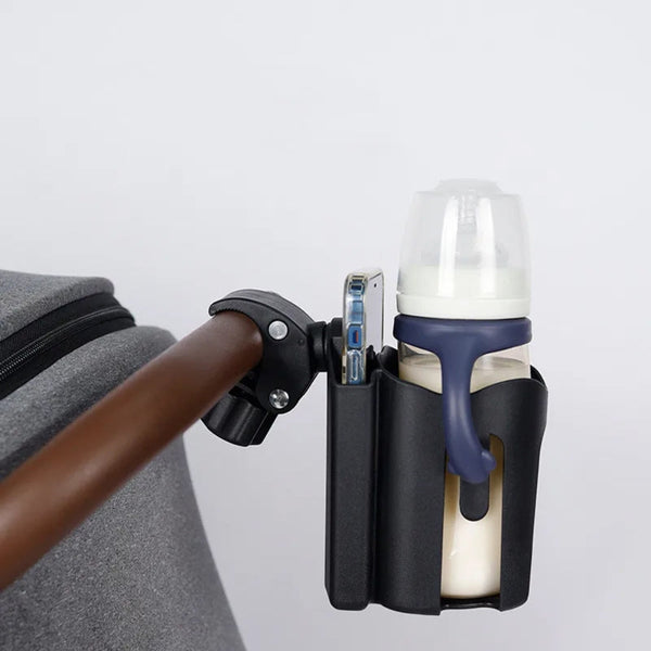 Little One Stroller Water Cup Holder With Mobile Phone Pram Cup Holders & Snack Trays