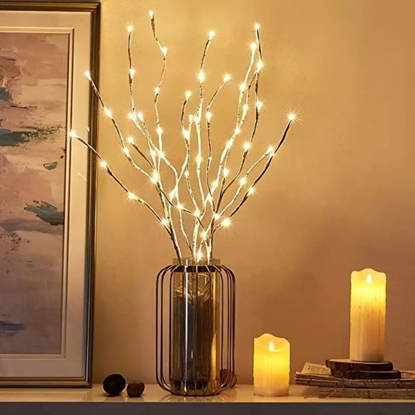 Led White Birch Branch Light For Festive Home And Wedding Decor String Lights