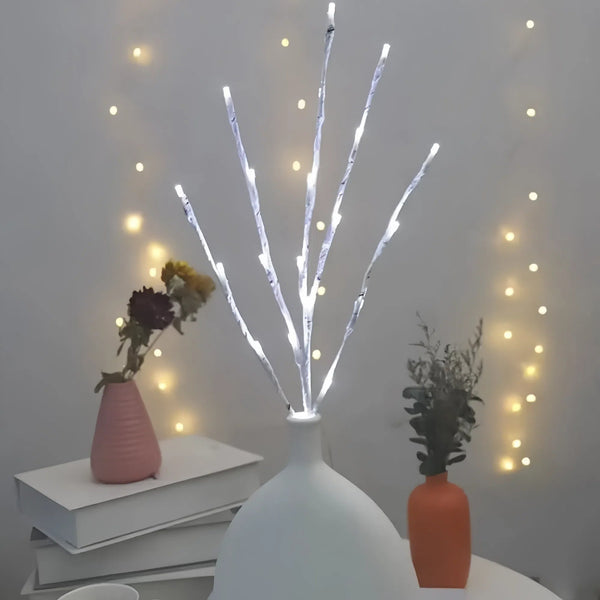 Led White Birch Branch Light For Festive Home And Wedding Decor String Lights