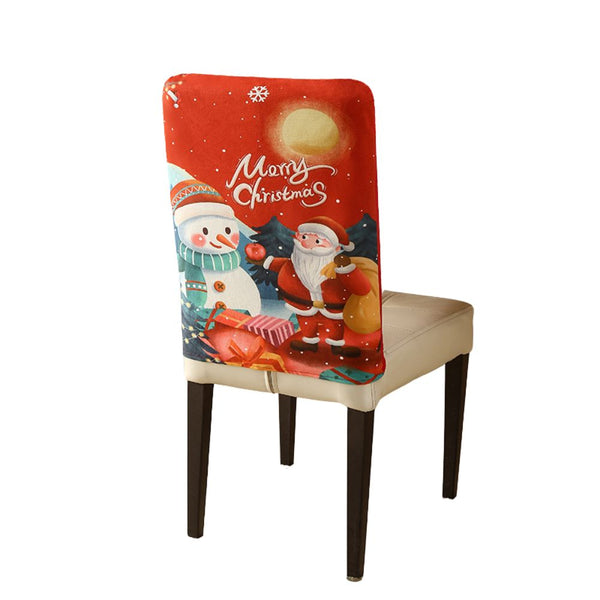 Christmas Chair Cover Festive Stretchable And Washable Slipcover For Dining Room Chairs Chair Covers