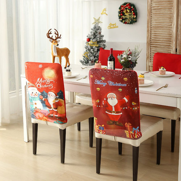Christmas Chair Cover Festive Stretchable And Washable Slipcover For Dining Room Chairs Chair Covers