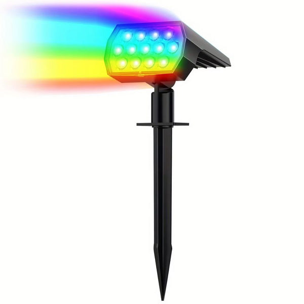 20Led Colorful Solar Landscape Spotlights Wireless Waterproof Landscape & Walkway Lights
