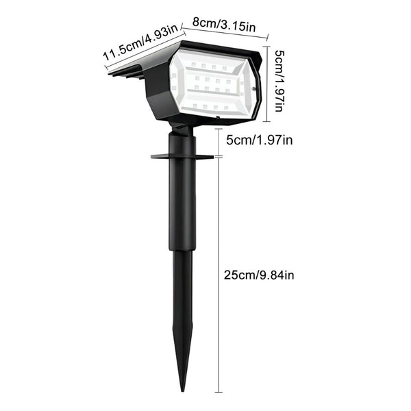 20Led Colorful Solar Landscape Spotlights Wireless Waterproof Landscape & Walkway Lights