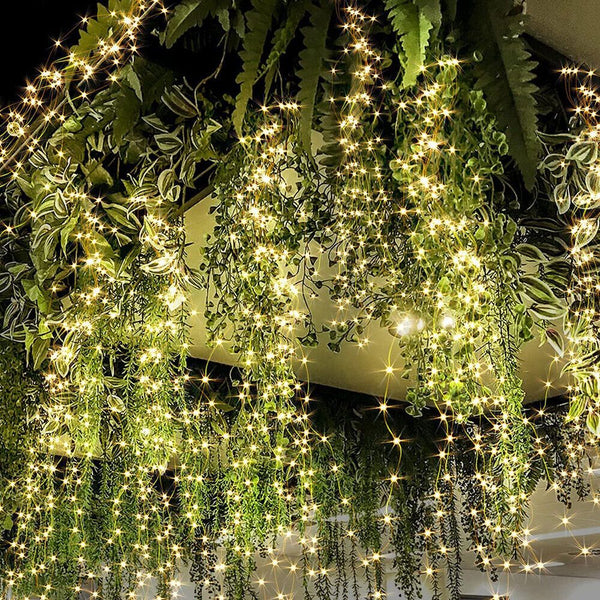 200 Led Solar Waterfall String Lights For Garden Christmas Decor Seasonal Decorations