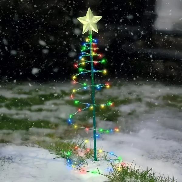 Festive Solar Christmas Tree Lights For Outdoor Garden Scene Seasonal Decorations