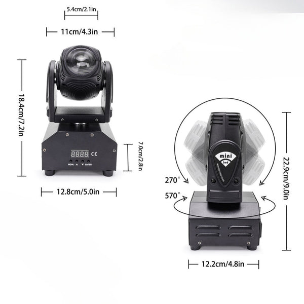 15W Mini Led Moving Head Light Dmx512 Rgbw Beads 4 In Beam Stage Stage Lighting Single Units