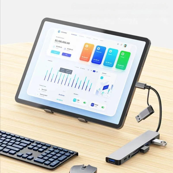 8 In 2 Usb Hub With Splitter Card Reader Port Docking Station Usb Cables Hubs & Adapters