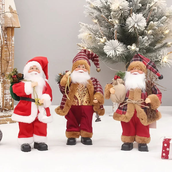 Christmas Home Decor Santa Claus Doll With Gift Bags Seasonal Decorations