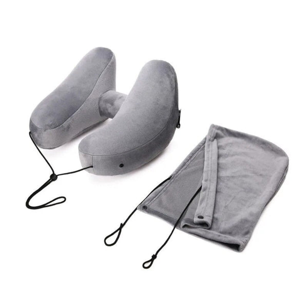 Neck Pillow Travel U Shaped Inflatable H Hooded Nap Pillows