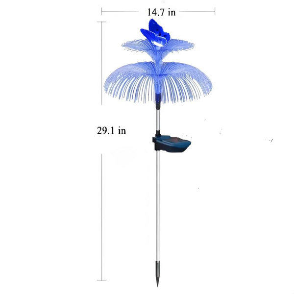 Solar Jellyfish And Butterfly Lights Waterproof Outdoor Lawn Decor Seasonal Decorations