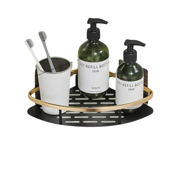 Non Perforated Bathroom Shelf Floating For Wall Shelves Shower Corner Bath Caddies & Trays