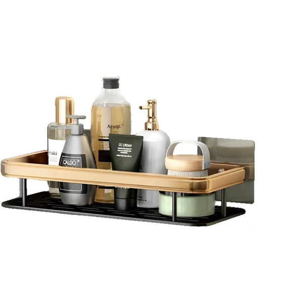 Non Perforated Bathroom Shelf Floating For Wall Shelves Shower Corner Bath Caddies & Trays