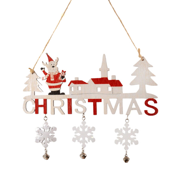 Gnome Santa Claus Wooden Hanging Ornament Seasonal Decorations