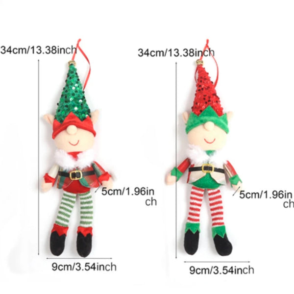 Cartoon Elf Doll Christmas Tree Pendants Window Decoration Seasonal Decorations