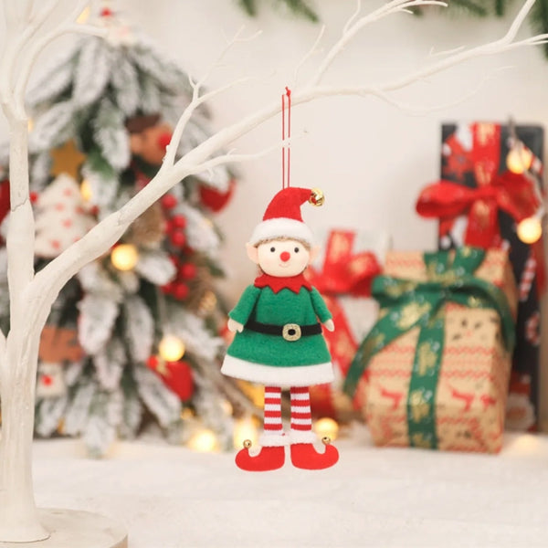 Cartoon Elf Doll Christmas Tree Pendants Window Decoration Seasonal Decorations